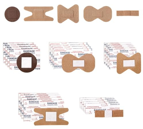 100pz Cerotto Spot Bendaggio, 5 Forme Flessibile Adesivo Tessuto Traspirante Cerotti Forme Speciali Protezione Ferita Nasconde Macchie Pelle per Viso Naso Mani Piccole Incisioni