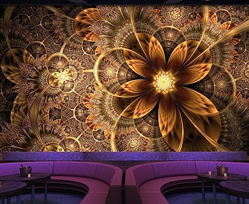 Papel Pintado Pared 3D El Metal De Las Flores Es Retro Fotomurales 3D Papel Tapiz Moderno Murales Dormitorio -ZX20423-200x140cm