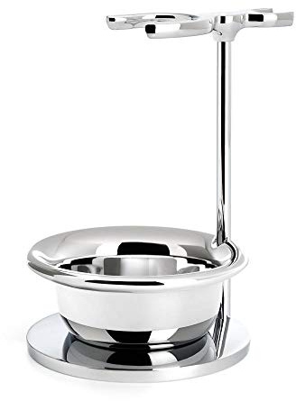 MÜHLE - Halter für Rasierset (Serien CLASSIC, SOPHIST) - verchromt mit Schale