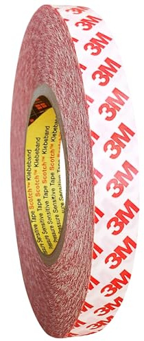 3M 9088 dubbelhäftande tejp av PET, starkt lim, olika bredder valbara/19 mm x 50 m