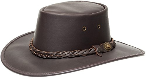 Barmah 1026 Squashy Outback läderhatt från Australien + kaninrem | brun/brun