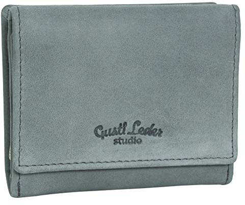 Gusti Geldbörse Damen Leder - August Damen Geldbörse Schutz Grau