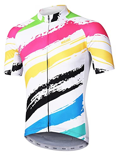 ARSUXEO Cykeltröja för män kortärmad mountainbike jersey ljus cykel t-shirt andningsbar cykel topp ZY84, Zy848, M