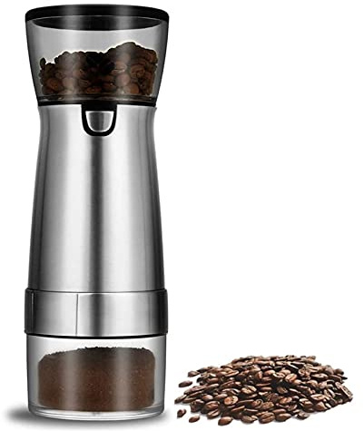 USB Molinillo De Café, Máquina De Molino De Café Profesional De Acero Inoxidable Con Núcleo De Molienda De Cerámica, Batería Incorporada De 1200 MAh, Para Frijoles De Nueces Especias Granos