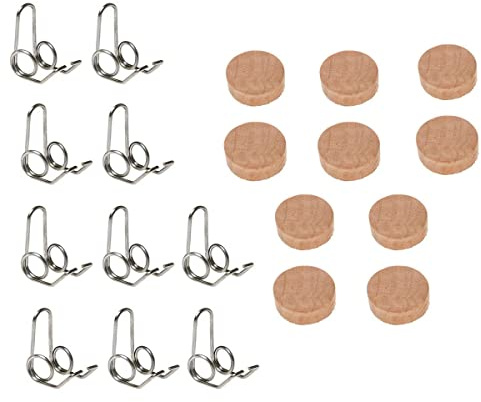 Jiayouy 20Pcs Trumpet Repair Kit Trumpet Valve Cork Pad with Water Key Spit Spring Musical Instruments Accessory