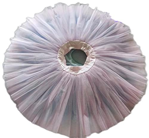 Pink Practicing Rehearsal For Girls White Hard Tulle Ballet Tutu Black Classical Ballerina Ballet Costume Green Peach (beige, Child 13)
