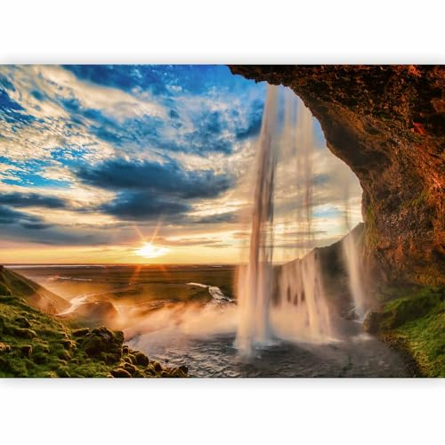 murando Fotomurales autoadhesivos Aguafall 343x256 cm Papel Pintado coración Pared Murales Pegatina corativos adhesivos 3d Fotográfico Paisaje Cascada Naturaleza Bach c-B-10004-a-a
