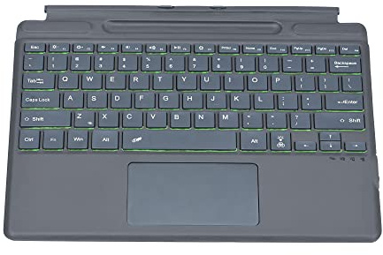 Clavier sans Fil Bluetooth avec Touch Pad pour Microsoft Surface Pro 9, Surface Pro 9 Clavier sans Fil magnétique détachable Clavier Portable Mince (Version rétro-éclairée)