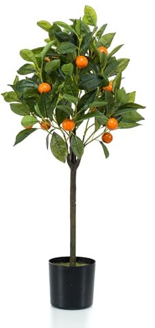 Künstliche Orangenpflanze – Höhe 75 cm, Durchmesser 12 cm