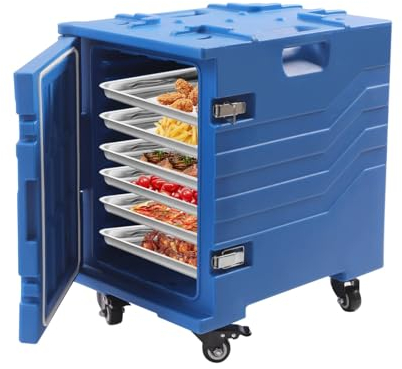 Portador de alimentos con aislamiento de 90 litros, calentador de alimentos de carga frontal Contenedor de alimentos aislado portátil, portador de cajas de alimentos no eléctrico para cantinas