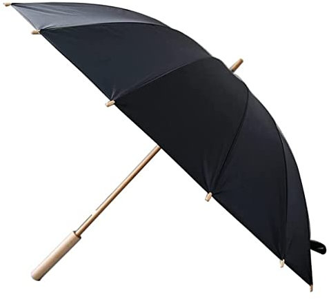 DRMEE Regenschirm Sturmfest Regenschirm Im Chinesischen Stil Aus Holz Mit Langem Griff, Winddicht, Stark, Großer Regenschirm, Golfschirm Für Männer Und Frauen Umbrella Schirm(Color:B)