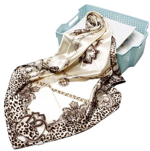 Seidentuch Schal Seide Satin Frauen Platz Kleine Tasche Wrap Retro Leopard Print Damen Schals(ST 302)