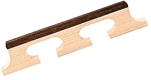 TOYANDONA Holz Banjo Brücke zum Ersatz für 4-saiten Banjo 3-fuß Ausführung Praktisches Banjozubehör für Einfachen Austausch