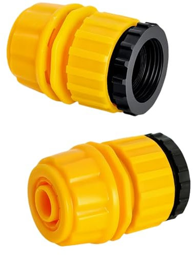 Garden Hose Quick Connector, Hose Connectors Accessories, Hose Connector Can Connect 1/2 Hose and 1/2 and 3/4 External Thread Faucets, Suitable for Garden Watering and Car Washing