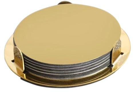Holibanna 6pcs Insulated Coasters Non-slip Round Cup Mats Heat Resistant for Bar Tabletop Kitchen Decor Holder Vintage Style