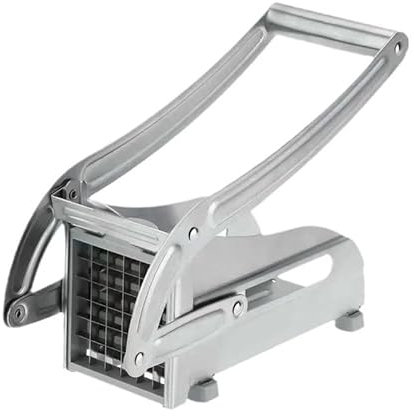 Potato Chipper Cutter Slicer，Manual Chip Cutter with Sharp Stainless Steel Blades, Equipped with a Secure Suction Base, Stainless Steel Chip Cutter
