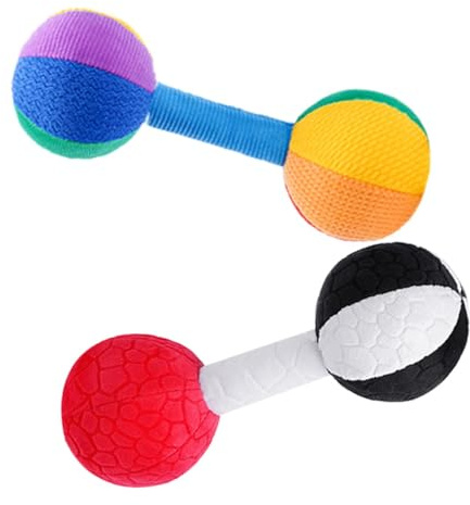 Toddmomy 2stücke Buntes Hantel-spielzeug Für Junge Mädchen Greifspielzeug Aus Weichem Material Fördert Hand-augen-koordination Leichte Hantel Für Kleinkinder Geeignet Ab Monaten