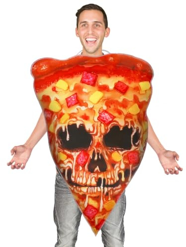 Halloween Pizza Costume for Adult Pizza Slice Costume Funny Food Outfit for Women Men Party Cosplay Decorations