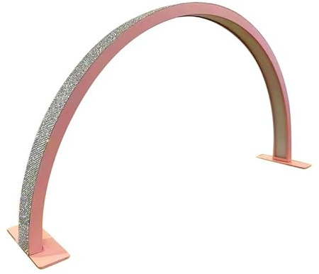 SAYEYBU Lampada da Tavolo per Unghie da 29 Pollici, Lampada LED da Tavolo per Unghie a Mezzaluna Ad Arco per Onicotecniche, con 3 Temperature di Colore e Dimmer,Pink + Diamond