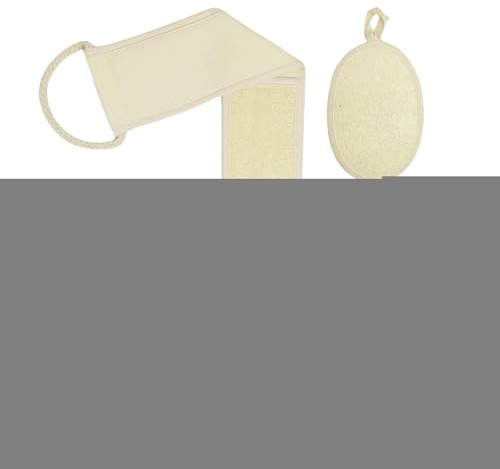 Esponja natural de Luffa – Esponja de ducha vegetal suave, reutilizable, antideslizante, lavable para ducha, baño, cuidado facial y de espalda