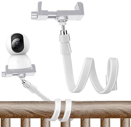 Gobesty Soporte Camara Vigilancia Bebe, Soporte Universal Flexible para Monitor de Video de Bebé para Escritorio de Cuna, Compatible con La Mayoría de Monitores de Bebé para Cunas