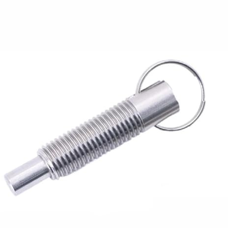 Stantuffo a molla, Perno Di Indicizzazione Con Anello Trazione Scanalato, Manopola Autobloccante, Colonna M8 M10, Bullone Posizionamento A Molla Retrattile ,per attrezzature industriali(M8)