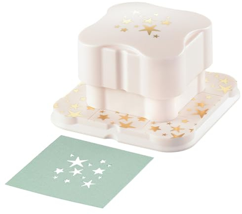Vaessen Creative Magnetische Motivstanzer – Sterne 3,8 x 3,8 cm – Papierstanzer für Basteln, Kartengestaltung, Scrapbooking und Journaling