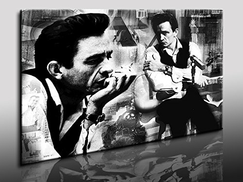 Kunstdruck Johnny Cash Bild, Leinwandbild fertig auf Keilrahmen/Leinwandbilder, Wandbilder, Poster, Pop Art Gemälde, Kunst - Deko Bilder