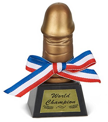 W WIDMANN MILANO Party Fashion - 9585P - Trofeo Willy, artículo de broma para ceremonias de entrega de premios y concursos