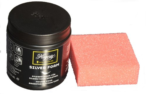 Hagerty Lot de 2 boîtes de mousse de nettoyage pour l'argenterie, l'étain et l'inox 185 g + éponges incluses
