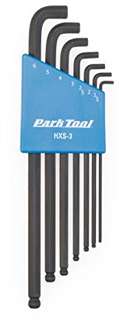 Park Tool HXS-3 - Stubby Hex Wrench Set Tool, Blue