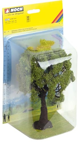 NOCH Eiche, detailgetreuer Modellbaum, 19 cm hoch für Modellbahn und Diorama in 1:87 (H0) Maßstab, perfekt für kreative Projekte
