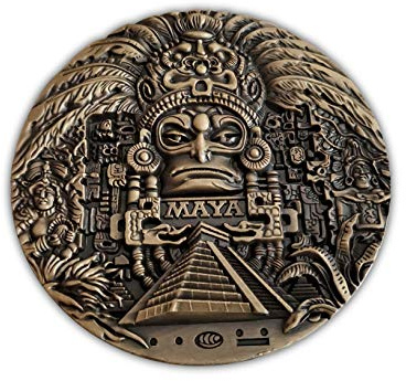 Huge Mayan Ancient Prophecy Stunning Rare Medallion Coin Highly Detailed 3D Edition 80mm Diameter