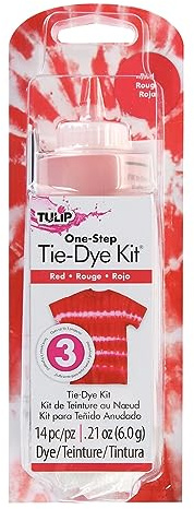 Tulip One-Step Tie-Dye Kit, Vibrant Colors for Fabric 4 fl oz, Red