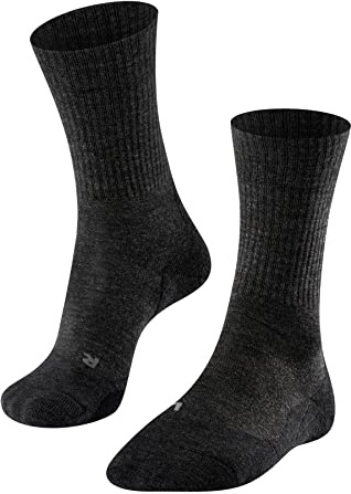 FALKE herr Vandringsstrumpor TK2 Explore Wool M So ull funktionsmaterial tjock anti-blåsor 1 par, Grå Smog 3150, 44-45