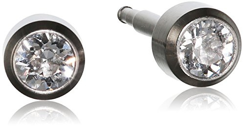 PUREgrey Unisex-Ohrstecker Titan Stein/Zirkonia Erstohrstecker