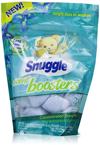 Snuggle Laundry Scent Boosters Concentrated Scent Pacs, Blue Iris Bliss, Pouch, 20 Count