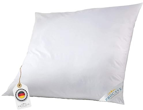 PROCAVE Kopfkissen 80x80 mit komfortablen AloeVera Bezug - antibakterielles Kissen - bequemes & atmungsaktives Schlafkissen - Soft Touch Polster - Microfaser Kopfkissen - Sommer-Kopfkissen - Pillow