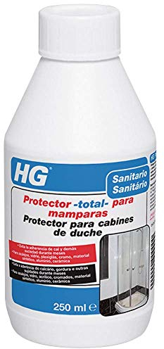 HG 47603030 Total-Para Mamparas 250 Mililitros, Un Potente Protector que Limpia los Cristales y Todo Tipo de Materiales de Ducha y Baño