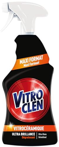 Vitroclen Spray Nettoyant Plaque Vitrocéramique Dégraissant et Ultra Brillance - 450 ml