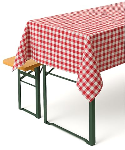 texpot Landhaus Tischdecke 130 x 130 cm rot-weiß kariert 100% Baumwolle