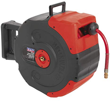 Sealey Auto-Rewind Control Air Hose Reel, 20m, Ø10mm ID - SA93