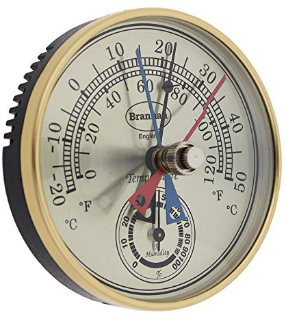 Brannan Max-Min-Thermometer und Hygrometer – Ideales Gewächshausthermometer und Feuchtigkeitsmessgerät zur Überwachung von Maximal- und Minimaltemperaturen sowie Luftfeuchtigkeit, einfache Wandmontage