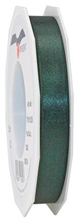 PRÄSENT C.E. Pattberg - Cinta de Regalo Satinada Verde Pino, 27 Yardas para Envolver Regalos, 1,5 cm de Ancho, Cinta para decoración y Manualidades, Cinta Decorativa para Regalos, para Cada ocasión