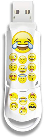 Integral 32GB XPression USB Drive in Emoji Design Fun and Funky Memory Stick Pen Drive, External Storage for Work, Study and Leisure