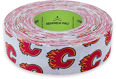 Renfrew Stoffklebeband, NHL Team Reinigungstuch Hockey Tape, 2,5 cm X 18 Meter (Team Wahl), Calgary Flames
