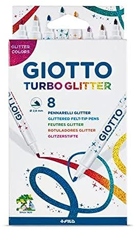 GIOTTO TURBO GLITTER Ast. 8 pennarelli glitterati