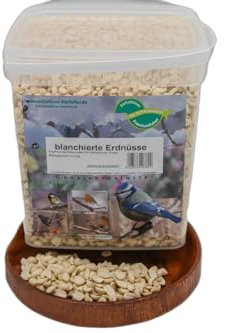 Anhaltiner blanchierte Erdnüsse 3,5 kg Premiumfutter weiß ohne Haut Wildvogelfutter Ganzjahresfutter für Wildvögel