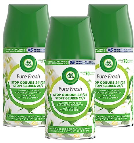 Air Wick Recharge Freshmatic Max Jasmin et Fleurs Blanches 250 ml - Lot de 3