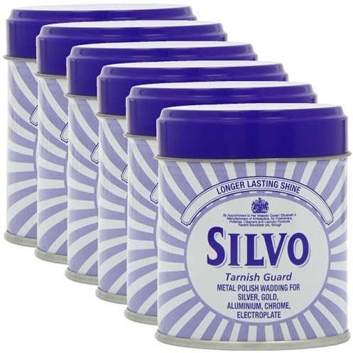 Silvo Wadding Duraglit Metal Polish, 450g - 6-Piece Set for Silver and Gold